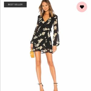 Bardot black floral dress from revolve